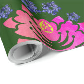 fantastische Blume Geschenkpapier (Rolleneckpunkt)