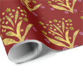 Fantastische Blume Mode Geschenkpapier (Rolleneckpunkt)