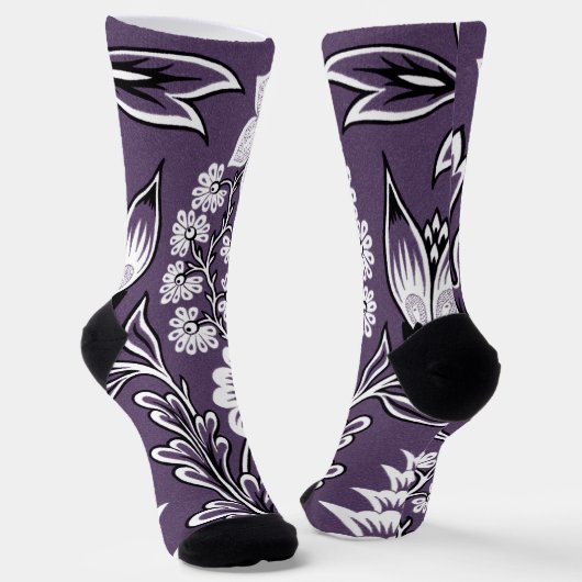 Fantastische Blume (Pflaume) Socken (Gewinkelt)