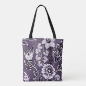 Fantastische Blume (Pflaume) Tasche (Rückseite)