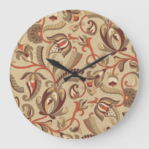 Fantastische Blume: Träume Nahtlose Muster. Große Wanduhr