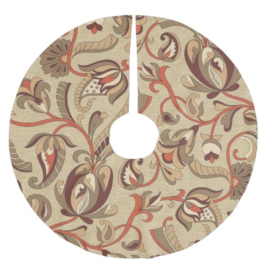Fantastische Blume: Träume Nahtlose Muster. Polyester Weihnachtsbaumdecke (Vorderseite)
