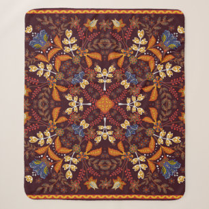 Fantastische Blume: Vintage-Ornament-Design Sherpadecke