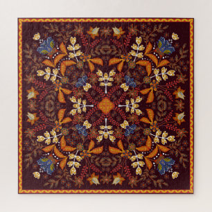 Fantastische Blume: Vintages Zierdesign Puzzle