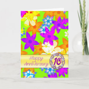 Fantastische Blume zum 10-jährigen Jubiläum für de Karte