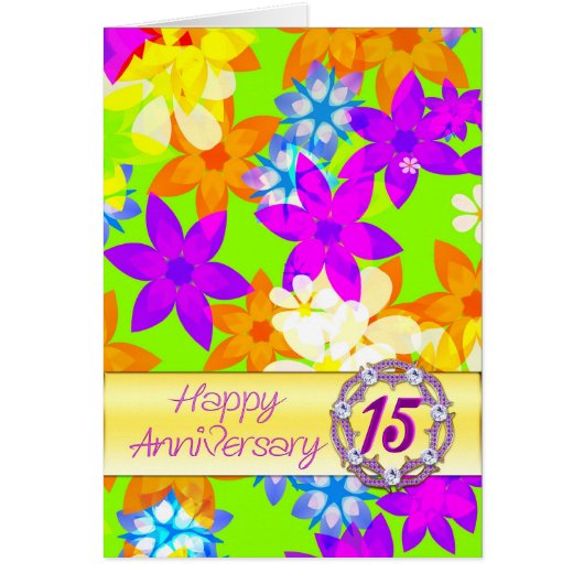 Fantastische Blume zum 15. Geburtstag für ein Paar (Vorne)