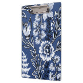 Fantastische Blumen (Blau) Fine Art Klemmbrett (Links)