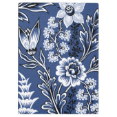 Fantastische Blumen (Blau) Fine Art Klemmbrett (Rückseite)