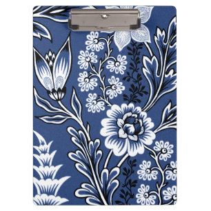 Fantastische Blumen (Blau) Fine Art Klemmbrett