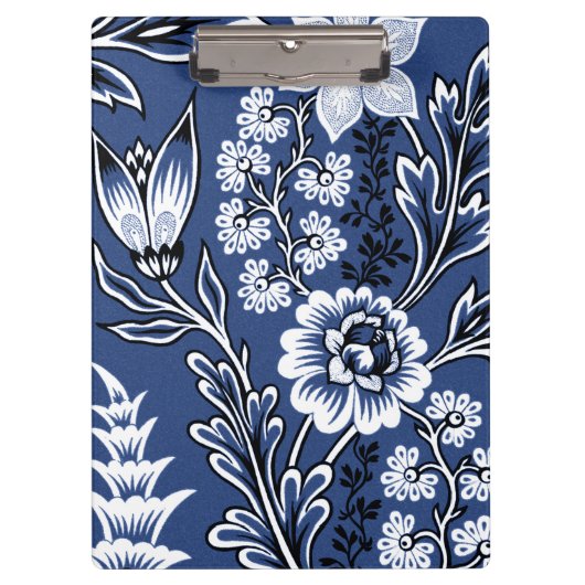 Fantastische Blumen (Blau) Fine Art Klemmbrett (Vorderseite)