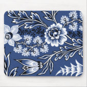 Fantastische Blumen (Blau) Fine Art Mousepad (Vorne)