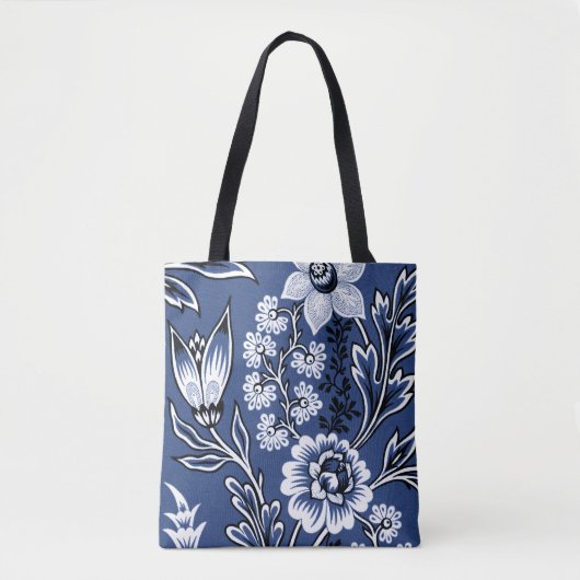 Fantastische Blumen (Blau) Fine Art Tasche (Vorderseite)