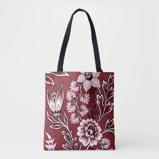 Fantastische Blumen (Marone) Fine Art Tasche (Vorderseite)