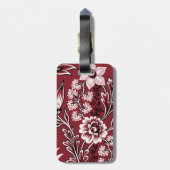 Fantastische Blumen (Maroon) Fine Art Gepäckanhänger (Rückseite vertikal)