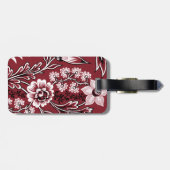 Fantastische Blumen (Maroon) Fine Art Gepäckanhänger (Rückseite horizontal)