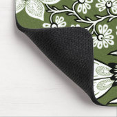 Fantastische Blumen (Moosgrün) Fine Art Mousepad (Ecke)