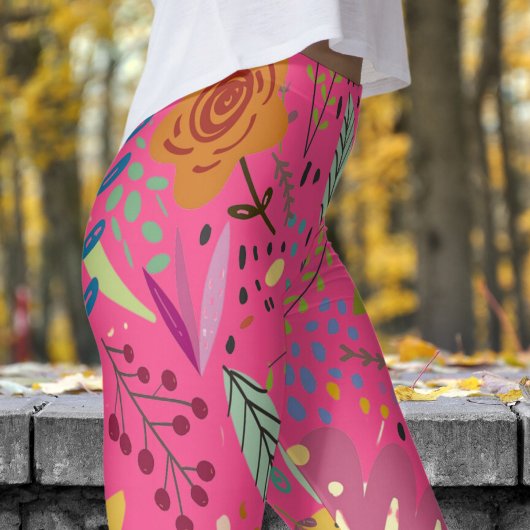 Fantastische Blütenpraxis in französischer Rosa Pr Leggings