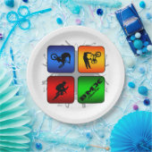 Fantastische BMX städtische Art Pappteller (Party)