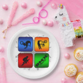 Fantastische BMX städtische Art Pappteller (Party)