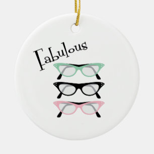 Fantastische Brillen Keramik Ornament