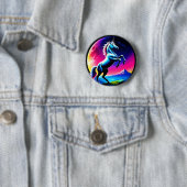 Fantastische Bunte Einhorn-Wildnis Button (Beispiel)