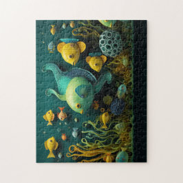Fantastische bunte Meereslebewesen Puzzle