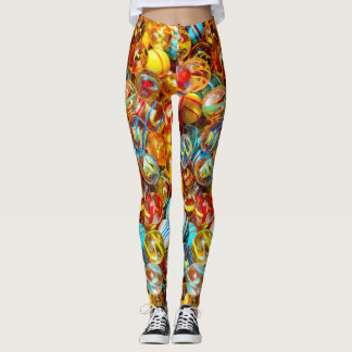 Fantastische bunte Neonmarmore Leggings