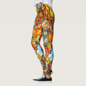 Fantastische bunte Neonmarmore Leggings (Links)