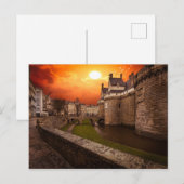 Fantastische Burg Frankreich Postkarte (Vorne/Hinten)