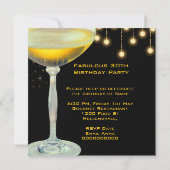 Fantastische Champagner Gold Lights Geburtstagspar Einladung
