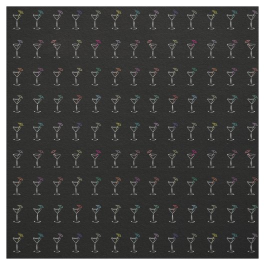 Fantastische coole Neonmartini-Gläser Stoff (Muster)