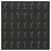 Fantastische coole Neonmartini-Gläser Stoff (Nahaufnahme)