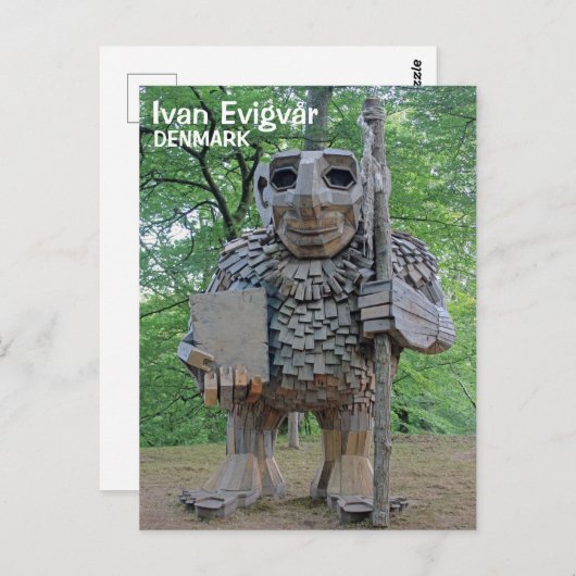 Fantastische dänische Troll Ivan Postcard! Postkarte (Vorne/Hinten)