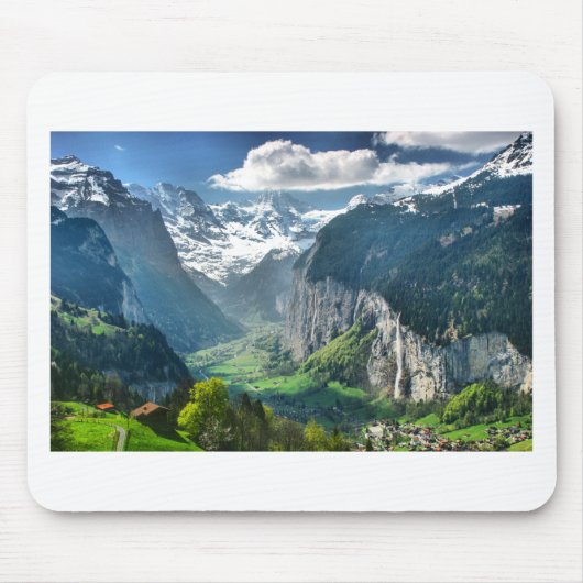 Fantastische die Schweiz-Alpen Mousepad (Vorne)