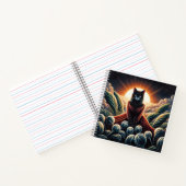 Fantastische digitale Kunst: Night Sky Cat umgeben Notizblock (Innenseite)