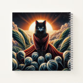 Fantastische digitale Kunst: Night Sky Cat umgeben Notizblock (Rückseite)