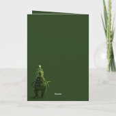 Fantastische Dinosaurier-Weihnachtskarte Karte (Rückseite)