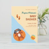 Fantastische Dusche am Strand Einladung (Stehend Vorderseite)