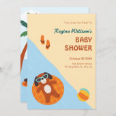 Fantastische Dusche am Strand Einladung (Vorne/Hinten)