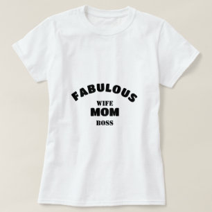 Fantastische Ehefrau, Mama, Personalisierte Boss-V T-Shirt