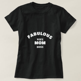 Fantastische Ehefrau, Mama, Personalisierte Boss-V T-Shirt