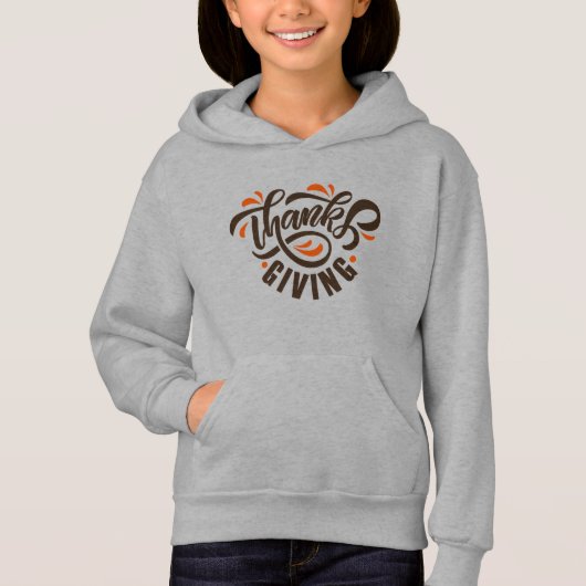 Fantastische Erntedank Typografie Hoodie (Vorderseite)