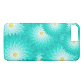Fantastische Fantasy-Blume türkis Case-Mate iPhone Hülle (Rückseite (Horizontal))