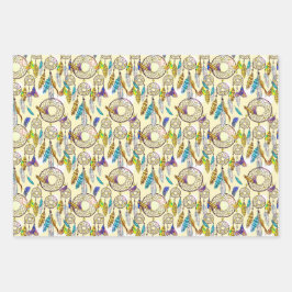 Fantastische Farben träumen Muster Geschenkpapier Set