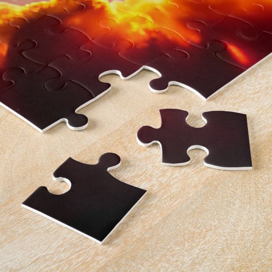 Fantastische farbenfrohe Wolken und Planetenlandsc Puzzle (Seite)