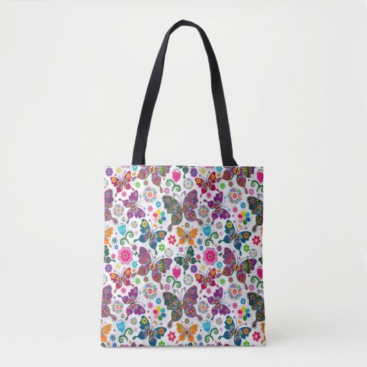 fantastische farbige Schmetterlinge Tasche (Vorderseite)