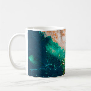 Fantastische Farbmuster und Farben abstrakt,b Kaffeetasse