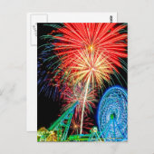 Fantastische Fireworks-Postkarte Postkarte (Vorne/Hinten)