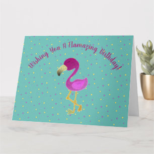 Fantastische Flamingo Holiday Postcard Karte