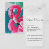 Fantastische Flamingo Visitenkarten Visitenkarte (Vorne/Hinten)